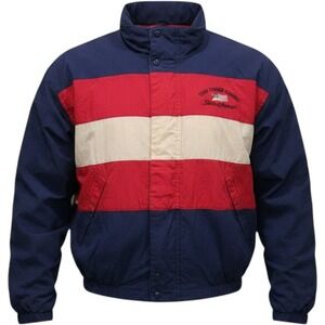 Vintage Stars & Stripes Windbreaker Men Size XL Full‎ Zip Dennis Conner Jacket